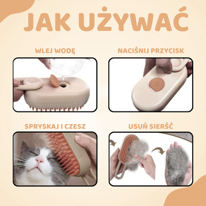 Pawsy™ AquaBrush – Szczotka parowa 3w1